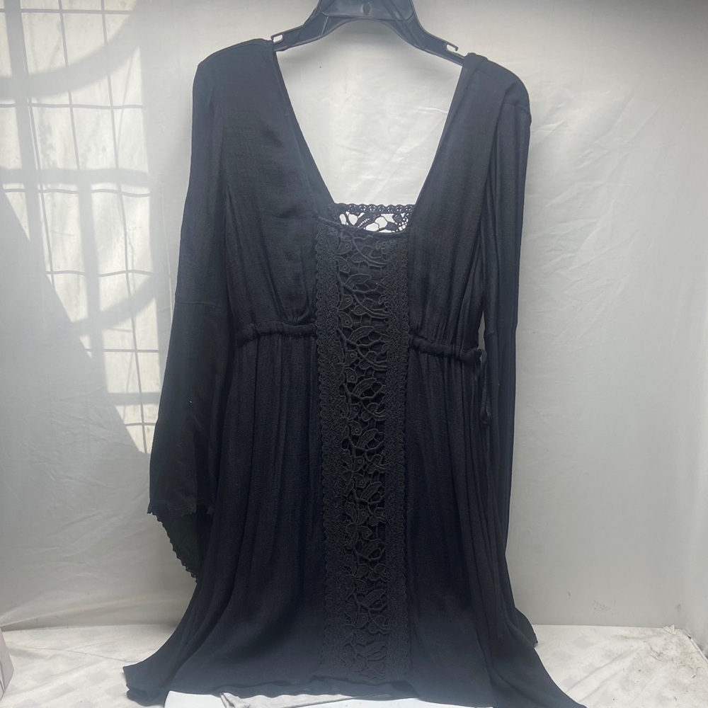 Free People Black Lace Dress